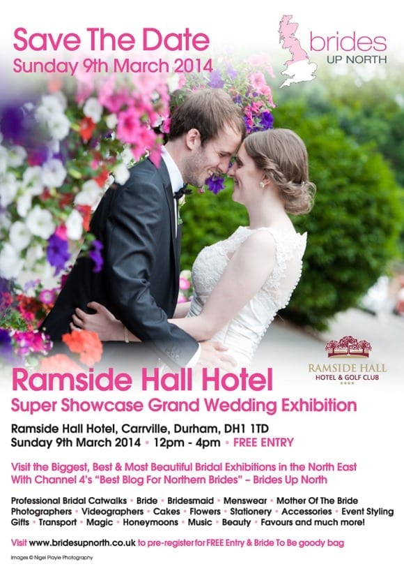 Brides Up North Wedding Fair at Ramside Hall Hotel, This Sunday!